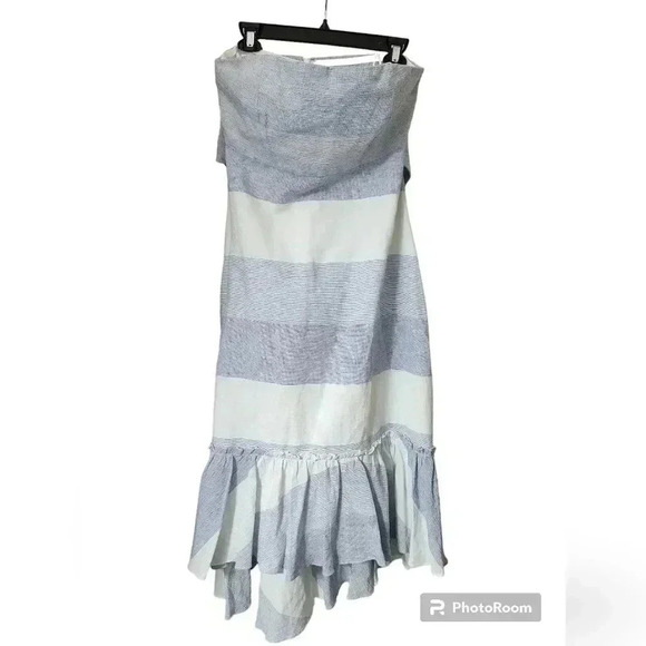 Prose and Poetry linen strapless hi low dress - Picture 2 of 4